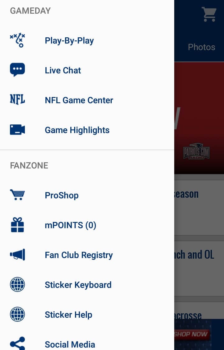 Patriots’ sports app